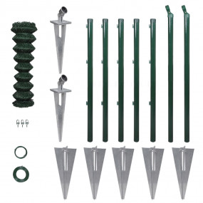 Chain Link Fence with Posts Spike Steel 2.6ftx49.2ft