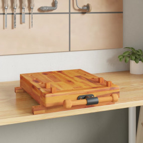 Workbench Tabletop with Vice 20.5"x17.3"x3.7" Solid Woo...