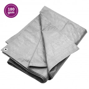 Tarpaulin 0.6 oz/ft 13.1'x26.2' Gray HDPE