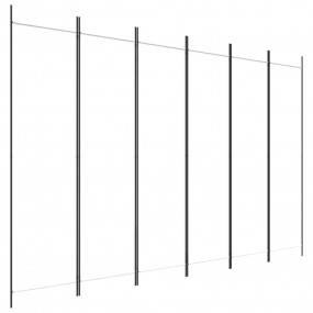 6-Panel Room Divider White 118.1"x78.7" Fabric