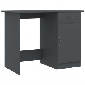 Desk Gray 39.4"x19.7"x29.9" Engineered Wood