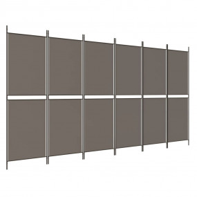 6-Panel Room Divider Anthracite 118.1"x86.6" Fabric