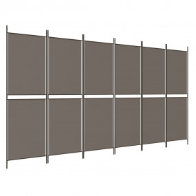 6-Panel Room Divider Anthracite 118.1"x78.7" Fabric