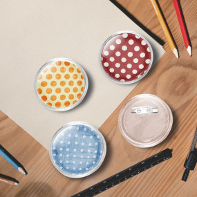 Button Badges Kit with Pins 100 Sets Acrylic 1.7"