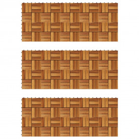 Decking Tiles 11.8"x11.8" Acacia Set of 30