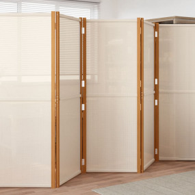 5-Panel Room Divider Cream White 137.8"x70.9"