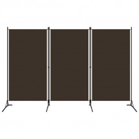 3-Panel Room Divider Brown 102.4"x70.9" Fabric