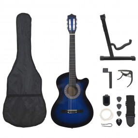 12 Piece Western Classical Guitar Set with 6 Strings Bl...