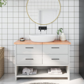 Bathroom Countertop Light Brown 47.2"x11.8"x(0.8"-1.6")...