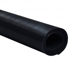 Rubber Floor Mat Anti-Slip 6.6'x3.3' Fine Ribbed