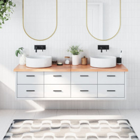 Bathroom Countertop Light Brown 70.9"x15.7"x(0.8"-1.6")...