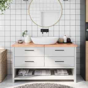 Bathroom Countertop Light Brown 55.1"x19.7"x(0.8"-1.6")...