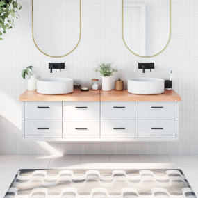 Bathroom Countertop Light Brown 70.9"x23.6"x(0.8"-2.4")...