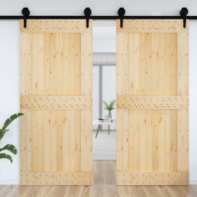 Door NARVIK 39.4"x82.7" Solid Wood Pine