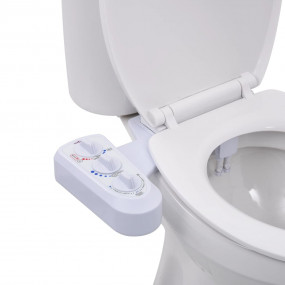 Bidet Toilet Seat Attachment Hot Cold Water Dual Nozzle...