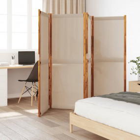 4-Panel Room Divider Taupe 110.2"x70.9"