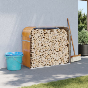 Log Holder Light Brown 47.2"x17.7"x39.4" Galvanized Ste...