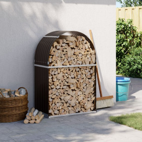 Log Holder Brown 31.5"x17.7"x47.2" Galvanized Steel