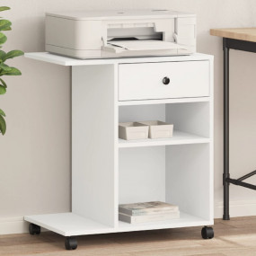 Printer Stand with Wheels White 23.6"x15.7"x27"