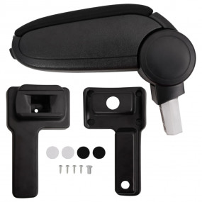 Car Armrest Black 5.7"x12.6"x(10.6"-18.1") ABS