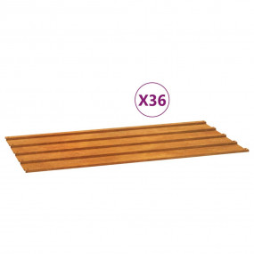 Roof Panels 12 pcs Rusty 31.5"x17.3" Corten Steel