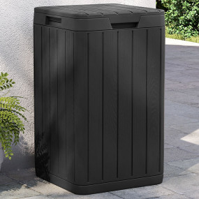 Outdoor Garbage Bin Anthracite 15"x15"x25.6" PP