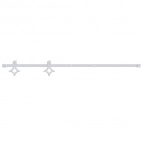 Sliding Door Hardware Kit 78.7" Steel White