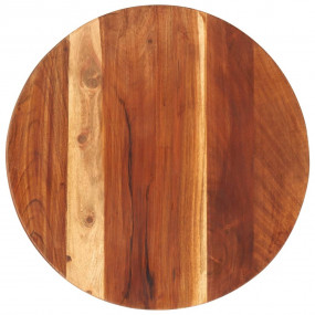 Table Top Solid Wood Acacia Round 0.98"-1.06" 15.7"