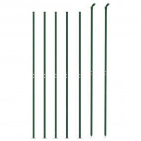 Chain Link Fence with Flange Green 6.6x32.8'