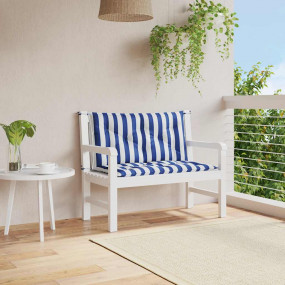 Garden Bench Cushions 2pcs Blue&White Stripe 39.4"x19.7...