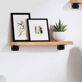 Wall Shelf Light Brown 15.7x3.9x0.8" Treated Solid Wood...