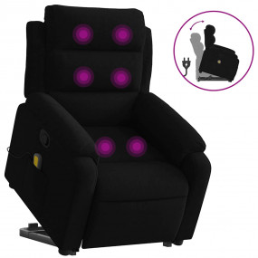 Stand up Massage Recliner Chair Black Velvet