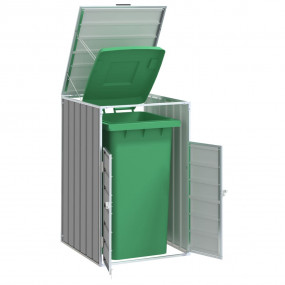 Wheelie Bin Storage for Single Bin Gray 28.3"x31.9"x45....