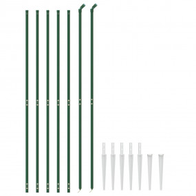 Chain Link Fence with Spike Anchors Green 4.6x32.8'
