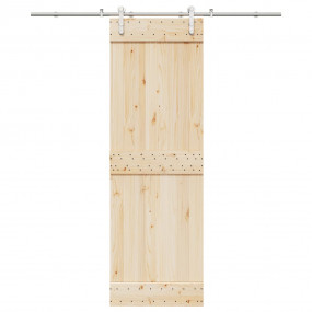 Sliding Door Hardware Kit 78.7 " Stainless Steel Silver