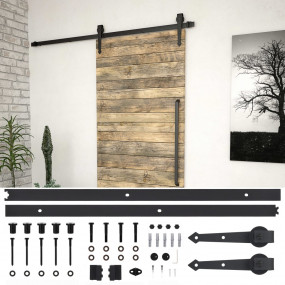 Sliding Door "SKIEN" Hardware Kit 78.7 " Steel Black