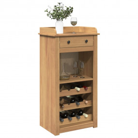 Wine Cabinet "Panama" 22.4x15.7x43.9" Solid Wood Pine