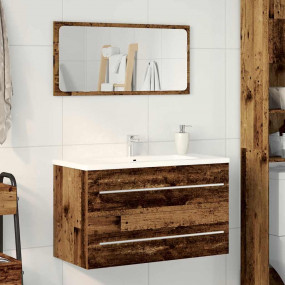 Bathroom Sink Cabinet Old Wood 31.5x15.2x18.9" Engineer...