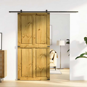 Barn Door CORONA 39.4x82.7" Solid Wood Pine