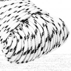 Braided Boat Rope White 0.12 "x164.0 ' Polyester