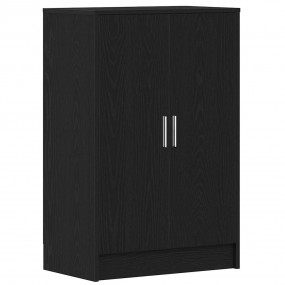 Shoe Cabinet Black Oak 23.6x13.8x36.2" Engineered Wood