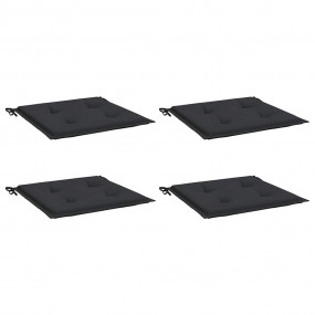 Patio Chair Cushions 4 pcs Black 19.7x19.7x1.6" Oxford ...