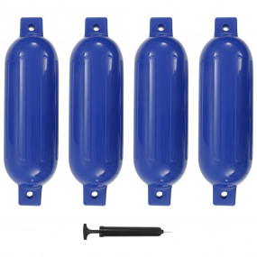 Boat Bumper 4 pcs Blue 20.1x5.5" PVC