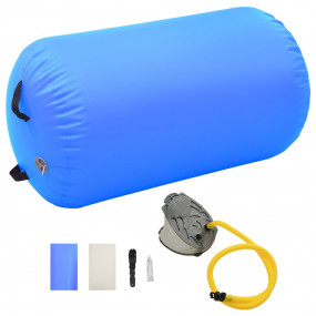Inflatable Gymnastic Roll with Pump 39.4x23.6" PVC Blue