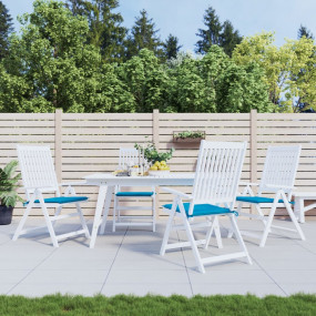 Patio Chair Cushions 4 pcs Blue 19.7x19.7x1.2" Oxford F...
