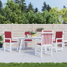 Patio Lowback Chair Cushions 4 pcs Wine Red 39.4x19.7x1...