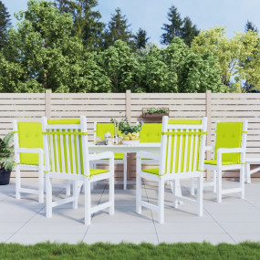 Patio Lowback Chair Cushions 6 pcs Bright Green 39.4x19...