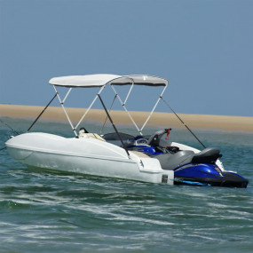 3-bow Bimini Top with Mesh Sidewalls 72.0x(53.9-59.8)x5...