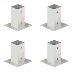 Post Anchors 4 pcs Galvanized Metal 2.80 "