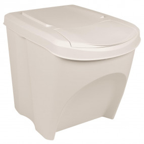 Stackable Garbage Bin Boxes 3 pcs White 19.8 gal Polypr...